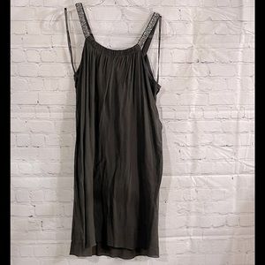 BANANA REPUBLIC Dress with Beaded Straps Expresso Brown